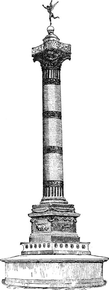 colonne jul, wijnoogst illustratie. vector