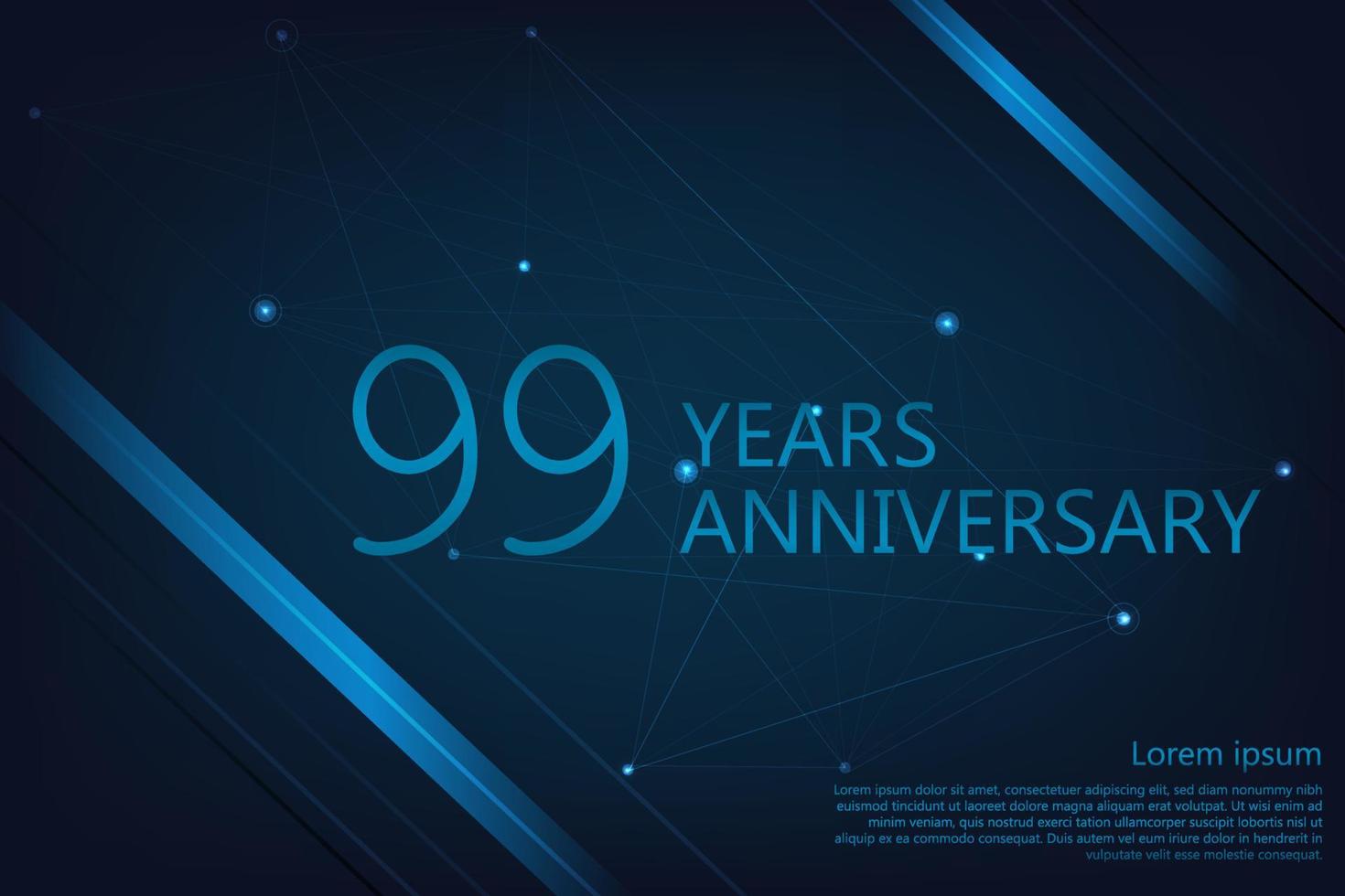 99 jaren verjaardag meetkundig spandoek. poster sjabloon voor vieren verjaardag evenement feest. vector illustratie