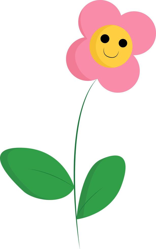klok vorm roze bloemen vector of kleur illustratie