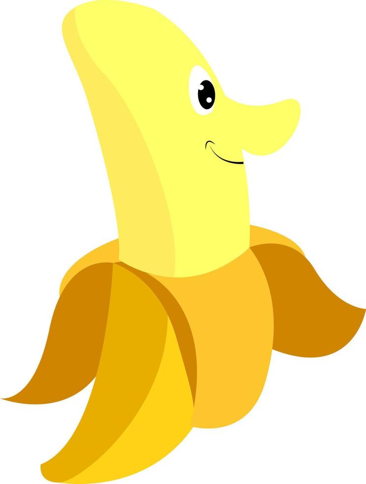 gelukkig banaan, illustratie, vector Aan wit achtergrond.