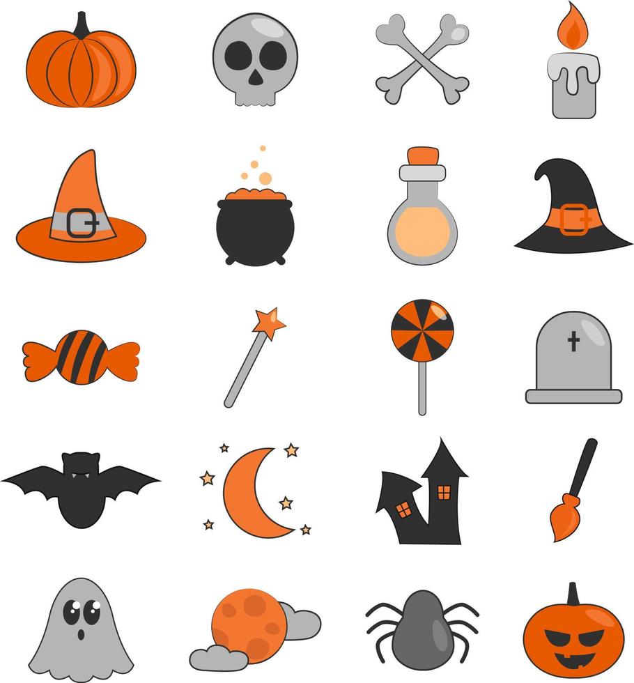 halloween partij, illustratie, Aan een wit achtergrond. vector