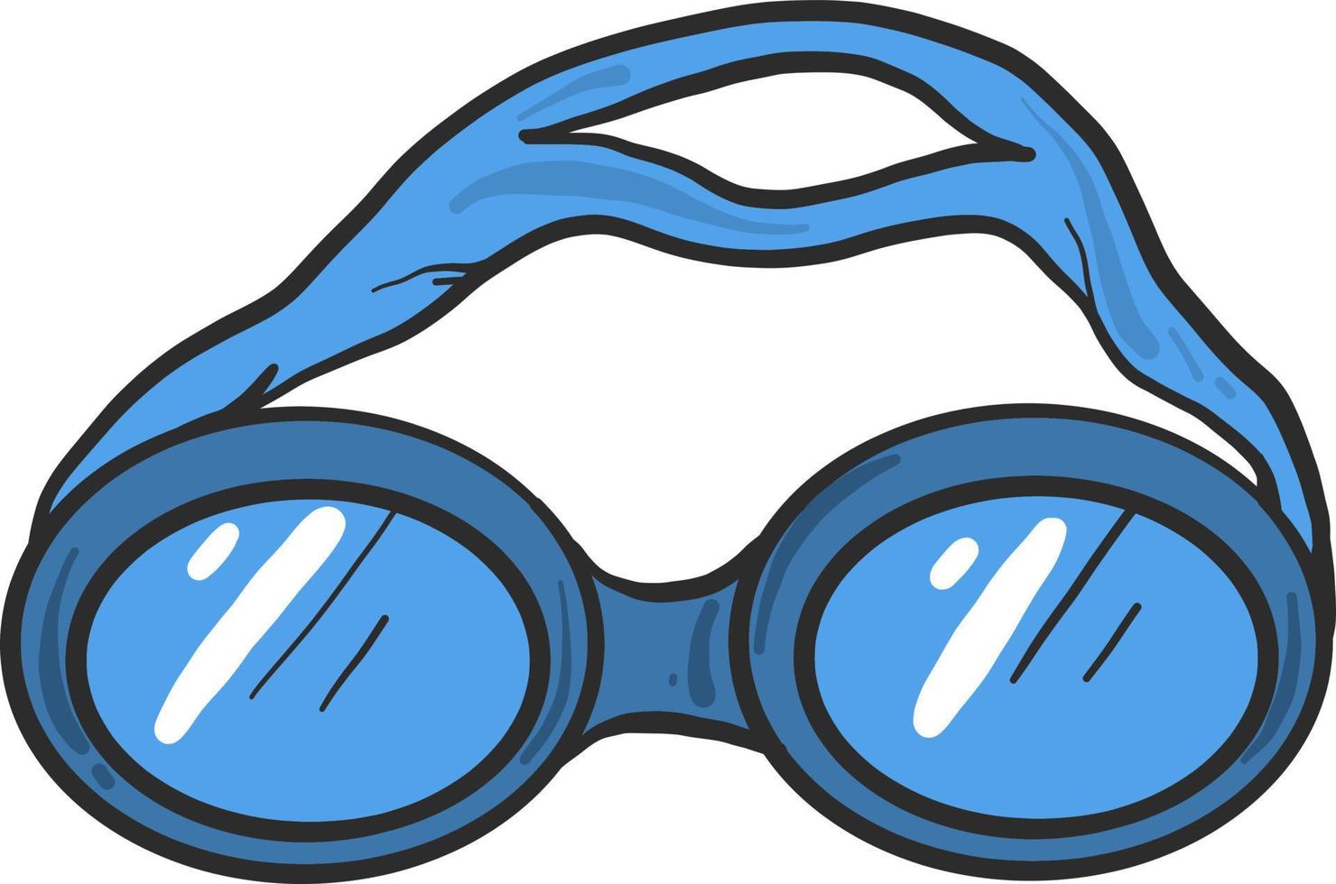 blauw bril, illustratie, vector Aan wit achtergrond