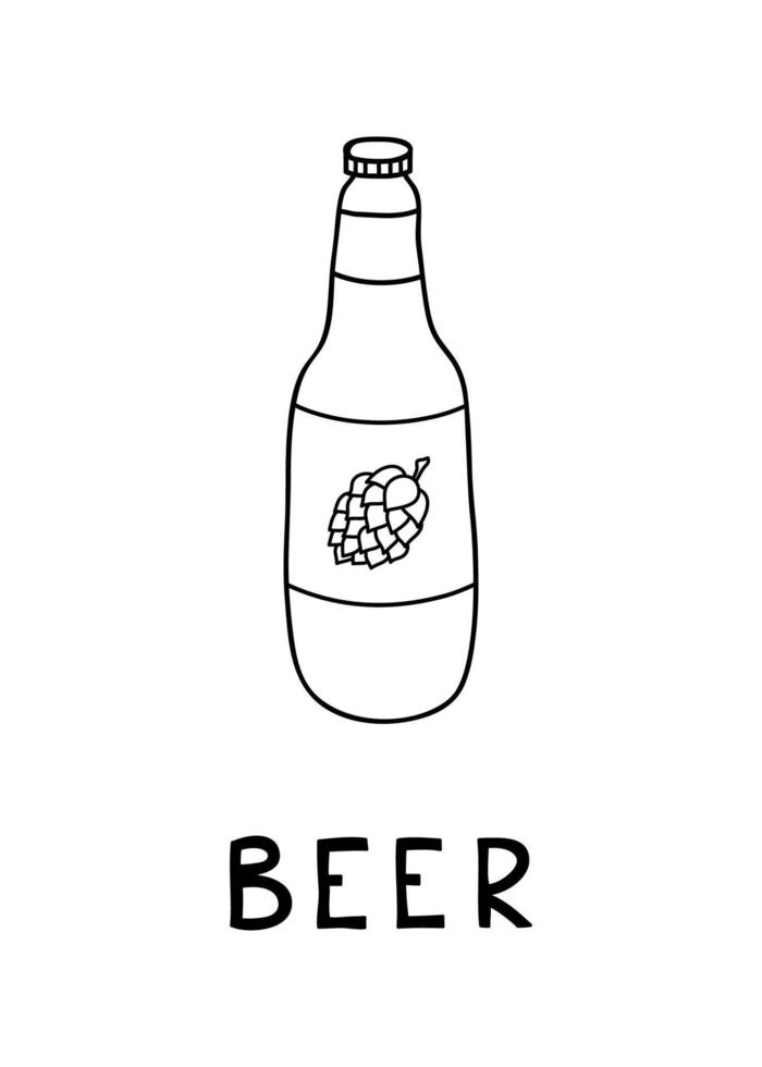 hand- geschreven belettering bier. vector