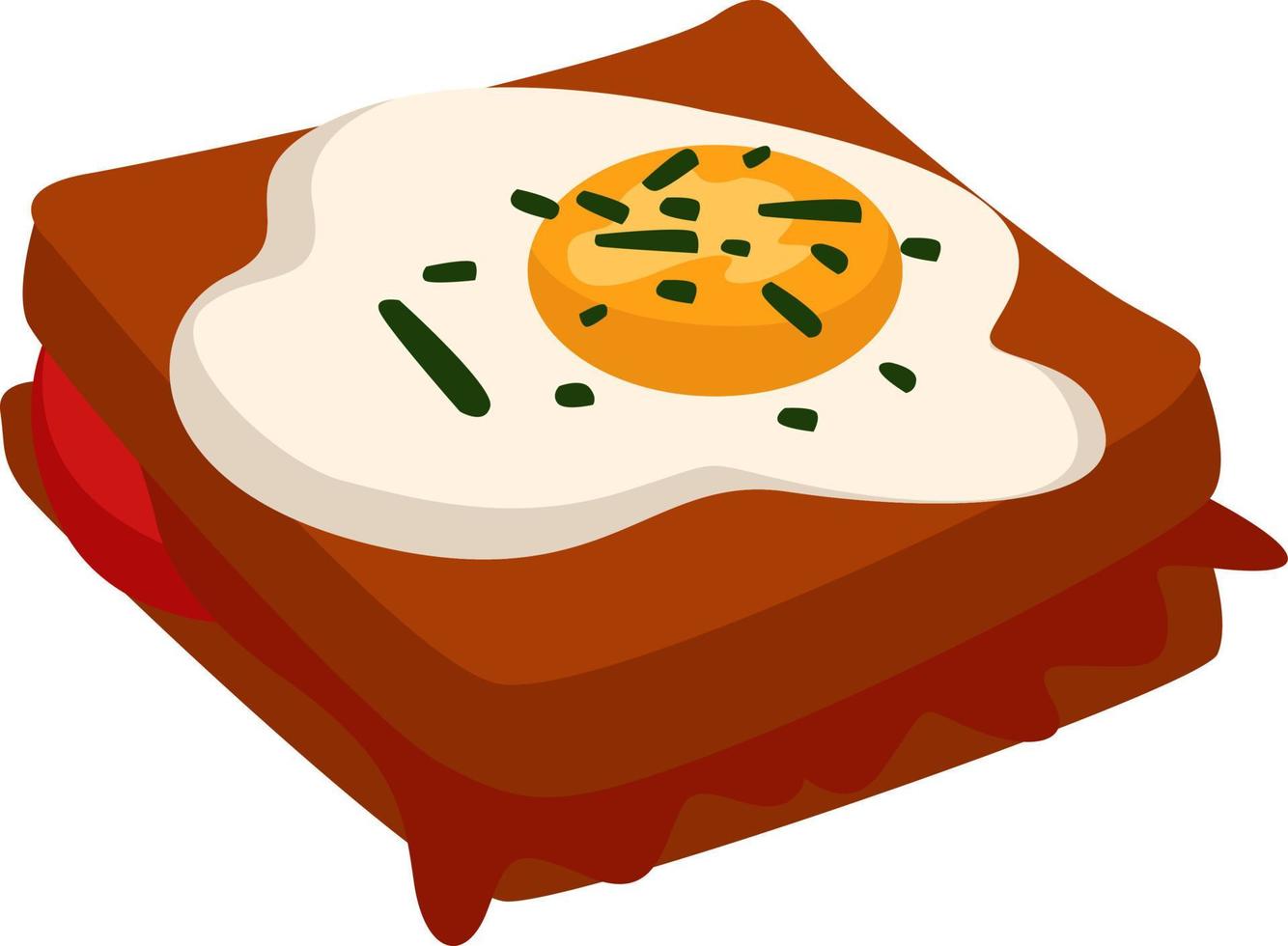 croque mijnheer, illustratie, vector Aan wit achtergrond