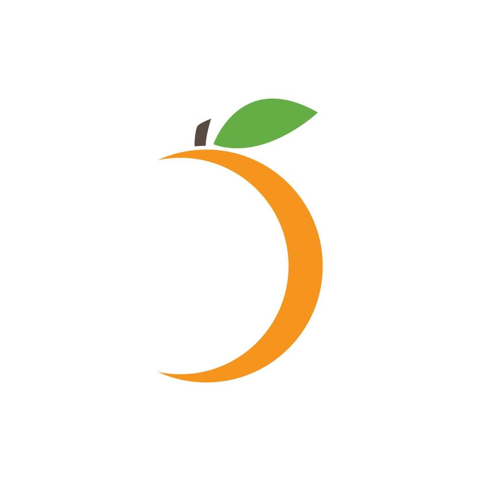 oranje fruit logo vector