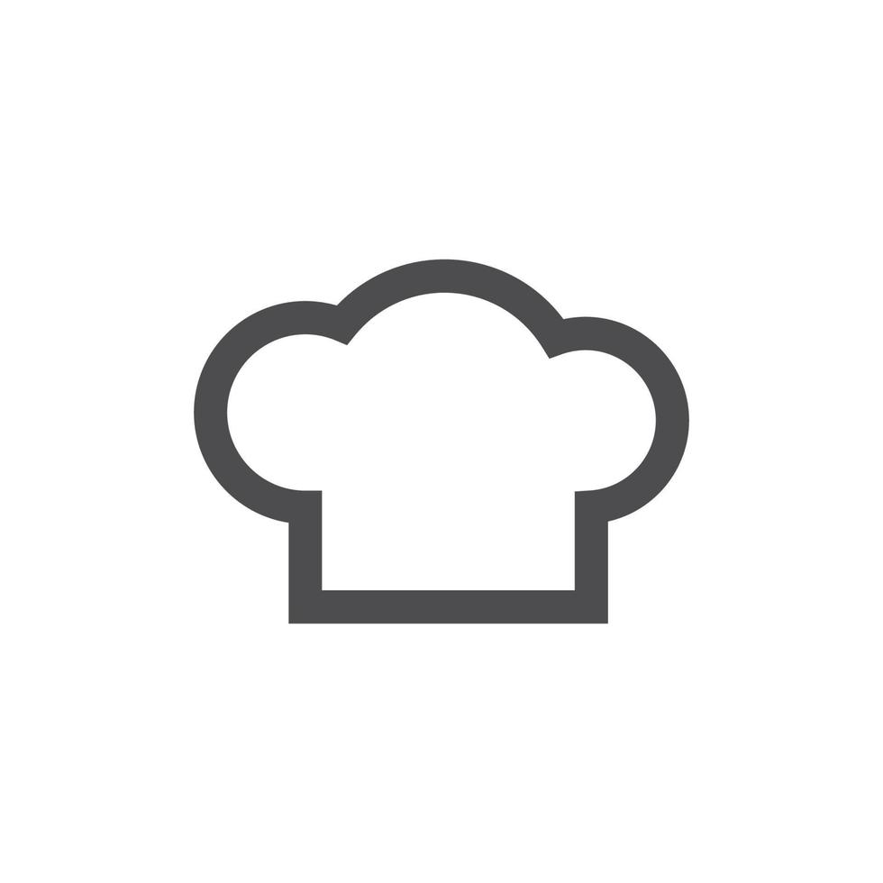 hoed chef-kok logo ontwerp vector