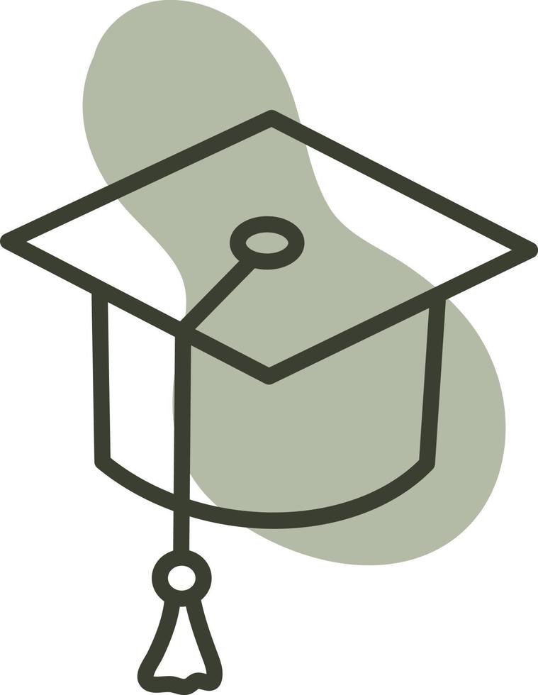 diploma uitreiking hoed, illustratie, vector, Aan een wit achtergrond. vector