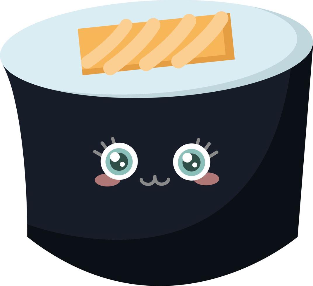 sushi in pot, illustratie, vector Aan wit achtergrond