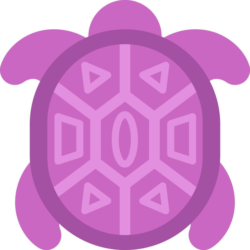 mooi Purper schildpad, illustratie, vector, Aan een wit achtergrond. vector