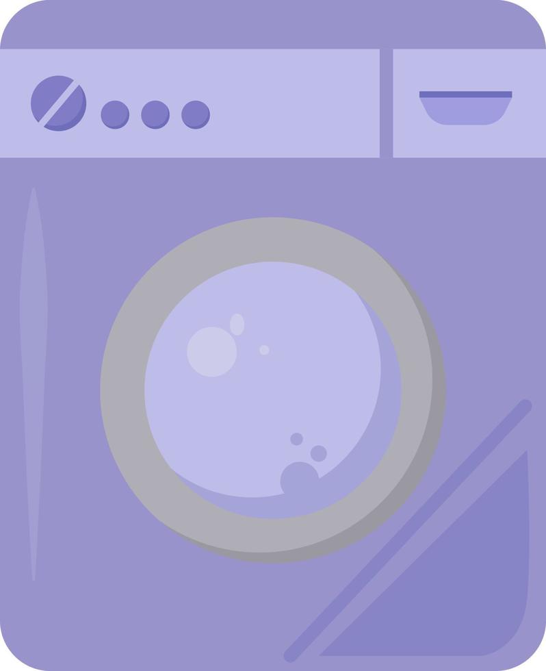 Purper wasmachine, illustratie, vector Aan wit achtergrond.