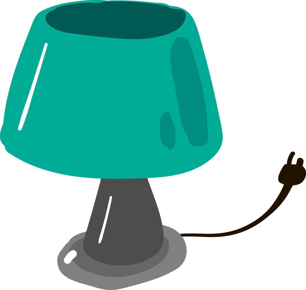 groen lamp, illustratie, vector Aan wit achtergrond.