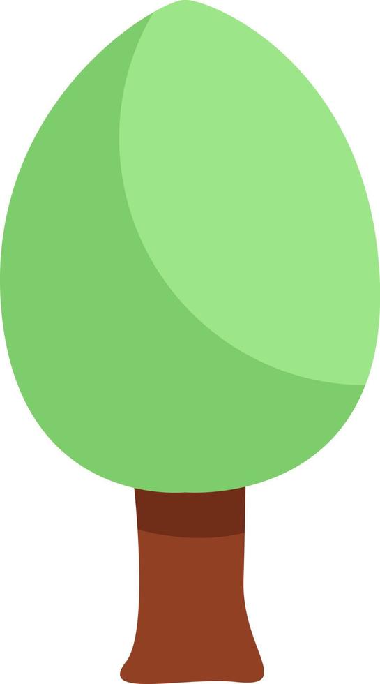 klein groen voorjaar boom, illustratie, vector Aan een wit achtergrond.