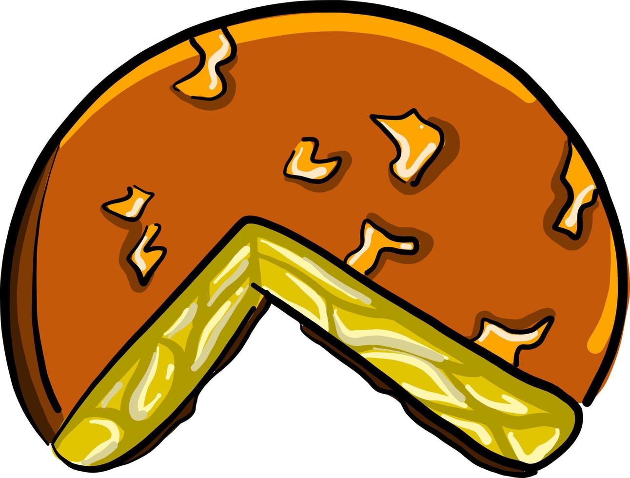 Tortila taart, illustratie, vector Aan wit achtergrond
