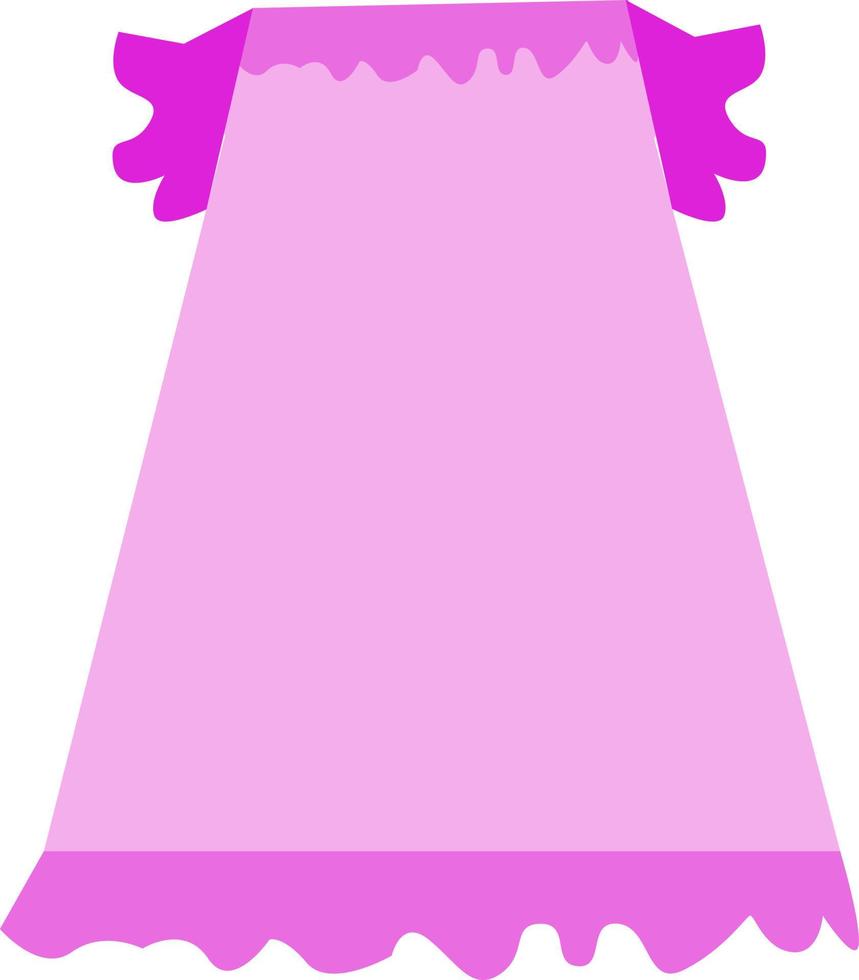 lila jurk, illustratie, vector Aan een wit achtergrond.