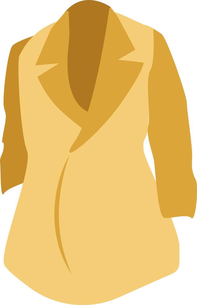 geel jas, illustratie, vector Aan wit achtergrond.