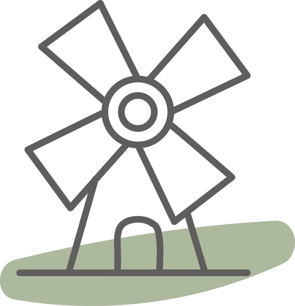 boerderij windmolen, illustratie, vector, Aan een wit achtergrond. vector