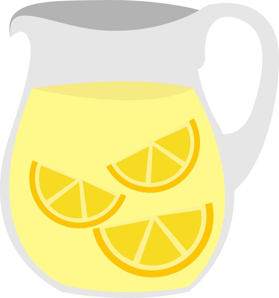 limonade, illustratie, vector Aan wit achtergrond.