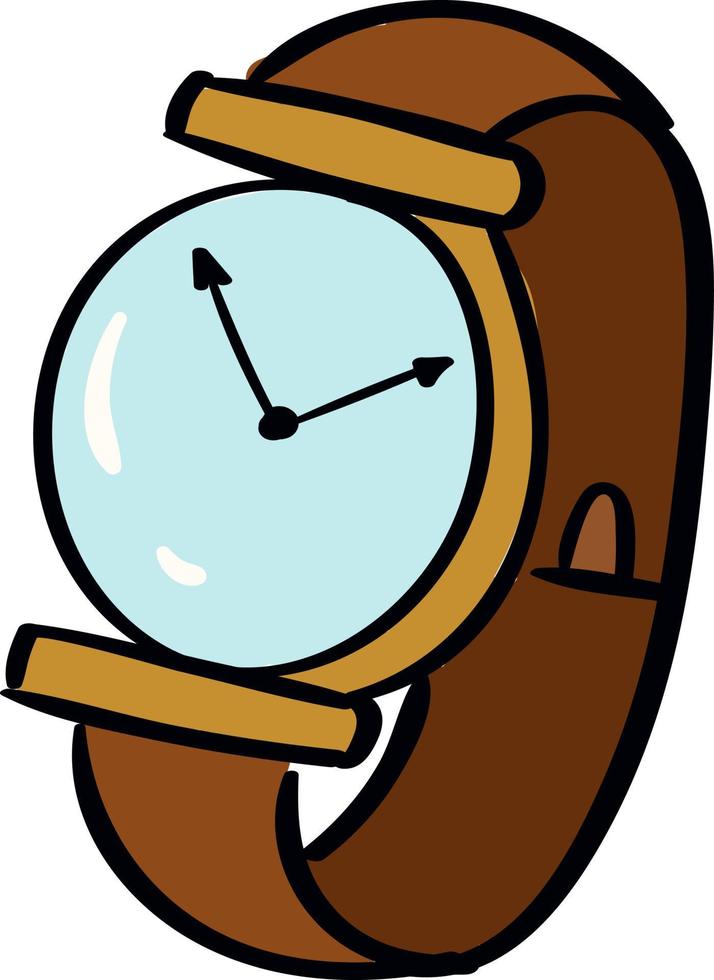 pols horloge, illustratie, vector Aan wit achtergrond.