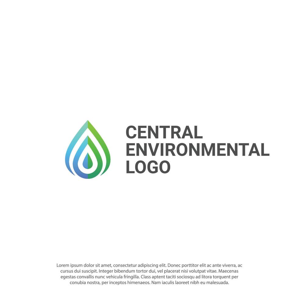 water laten vallen logo concept voor gas- en olie logo bedrijf. blauw gas- is symbool geest en live. vector logo, symbool, teken, of milieu illustratie ontwerp logo vector