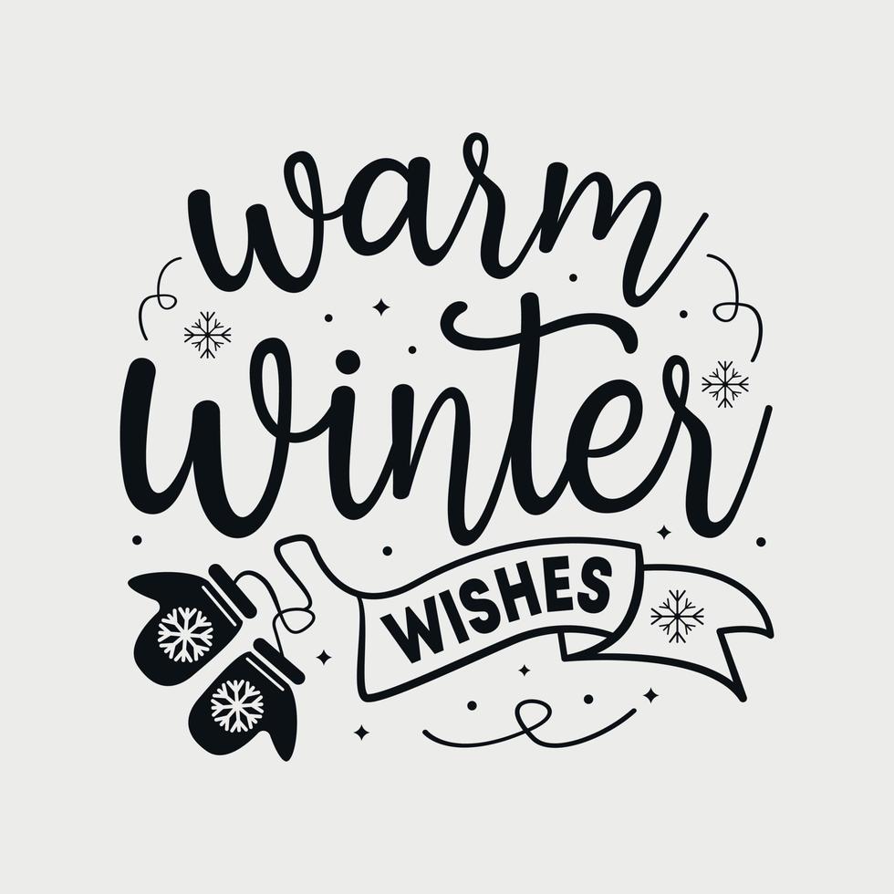 warm winter wensen vector illustratie, hand- getrokken belettering met winter citaten, winter ontwerpen voor t shirt, poster, afdrukken, mok, en voor kaart