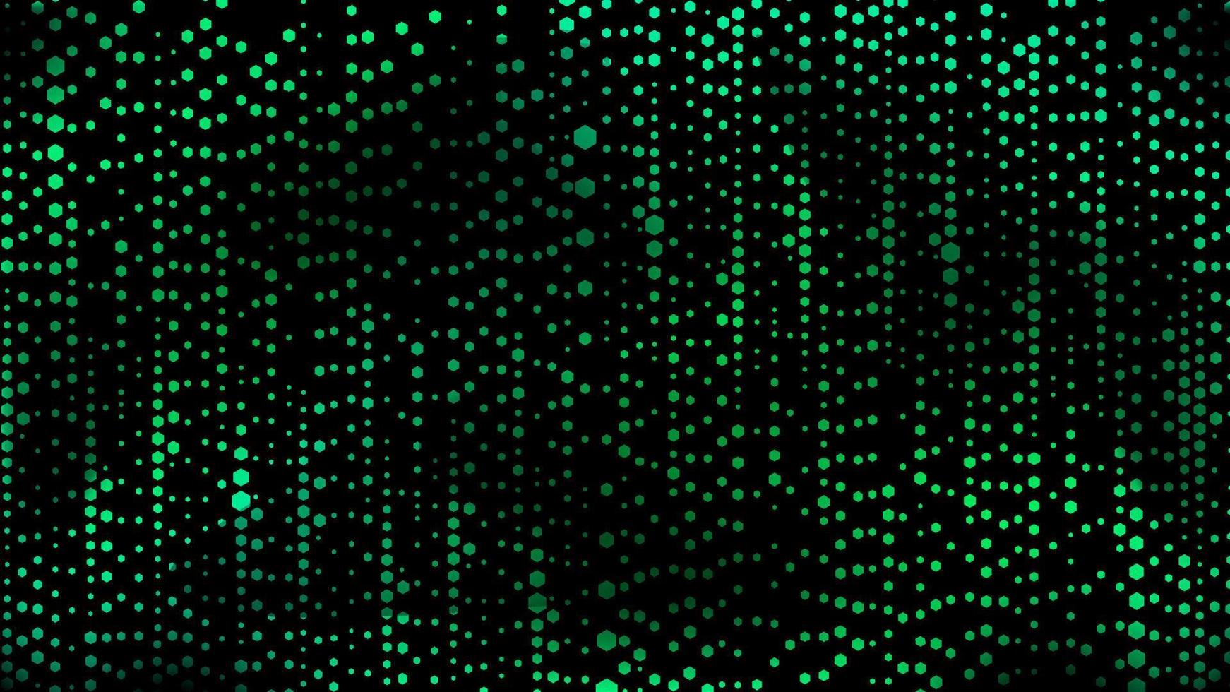 terug licht behuizing groen achtergrond klein zeshoek patroon en groot afwisselend vector