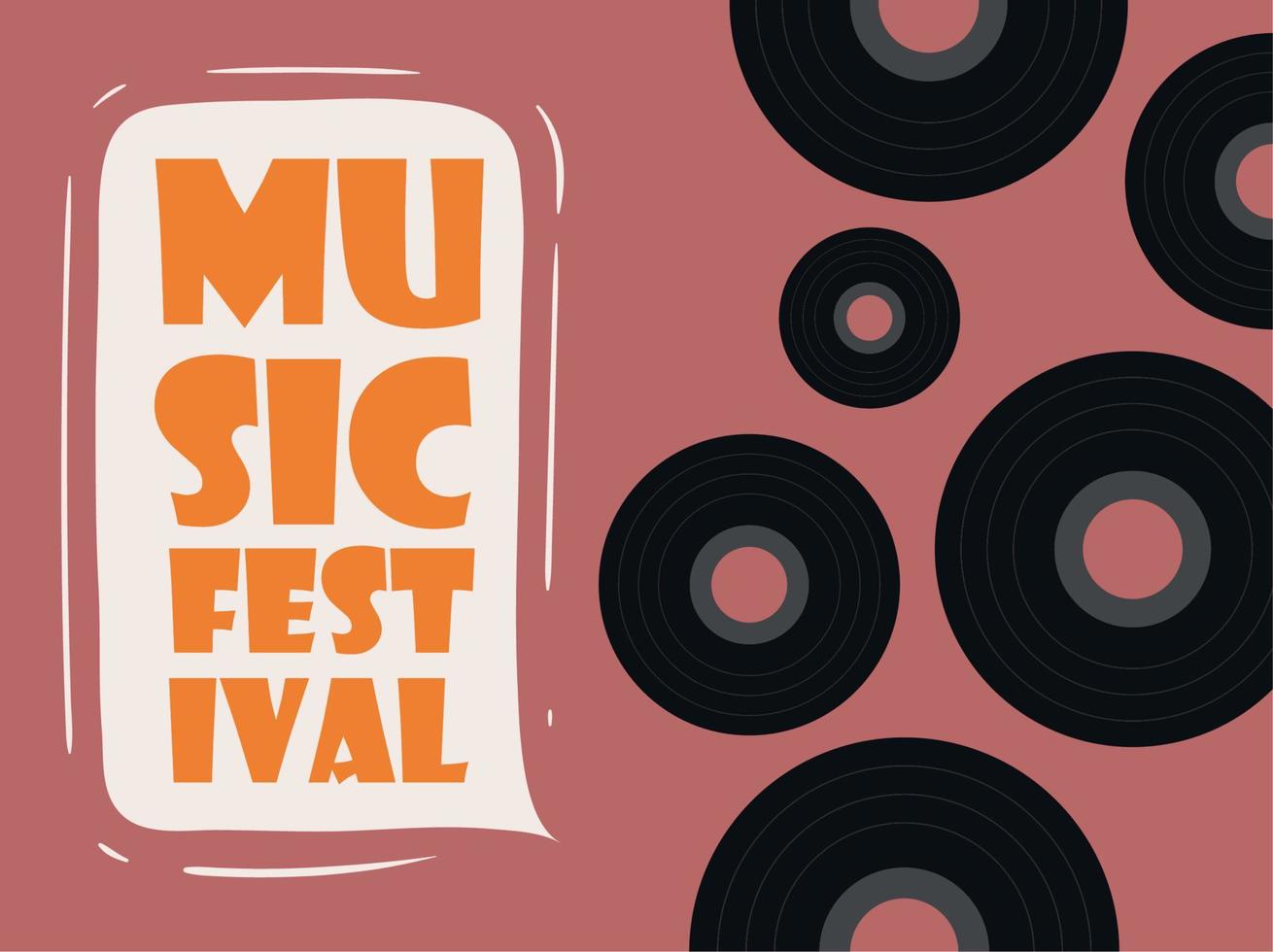 muziek- festival reclame vector