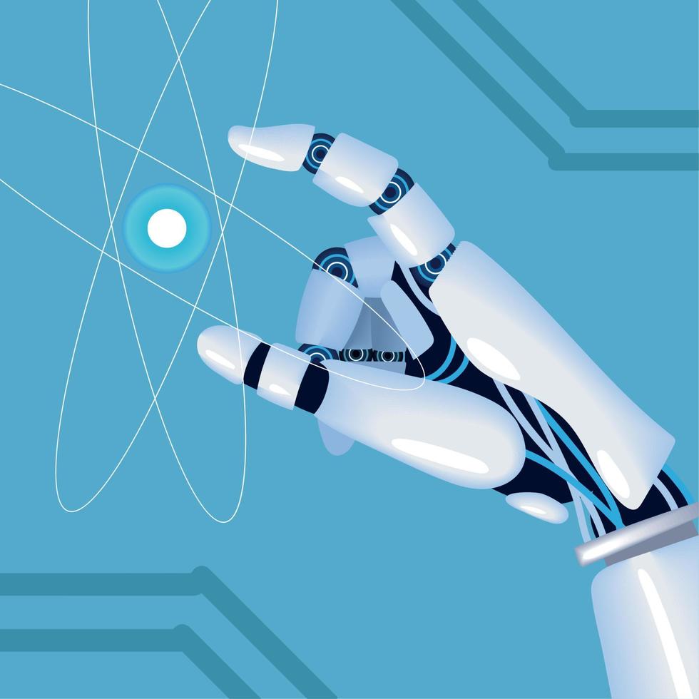 kunstmatig intelligentie- robots armen vector