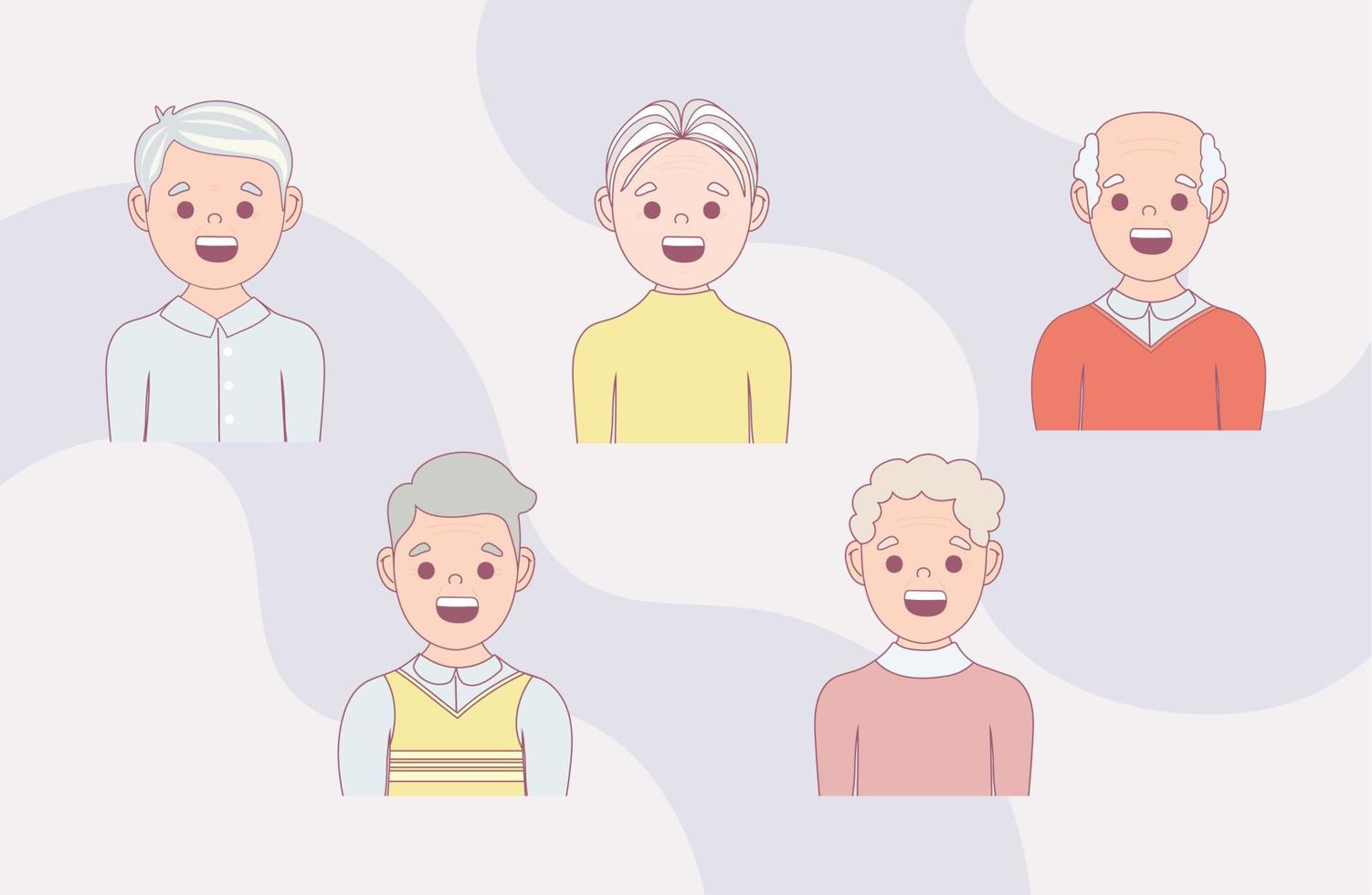 pictogrammen reeks ouder mensen dag vector