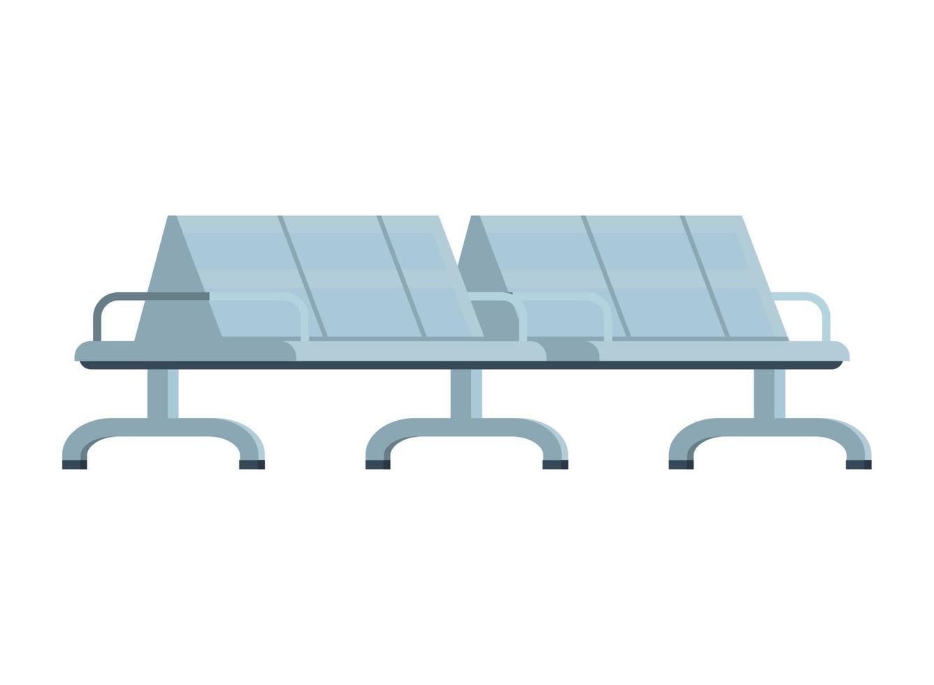 luchthaven aan het wachten stoelen vector