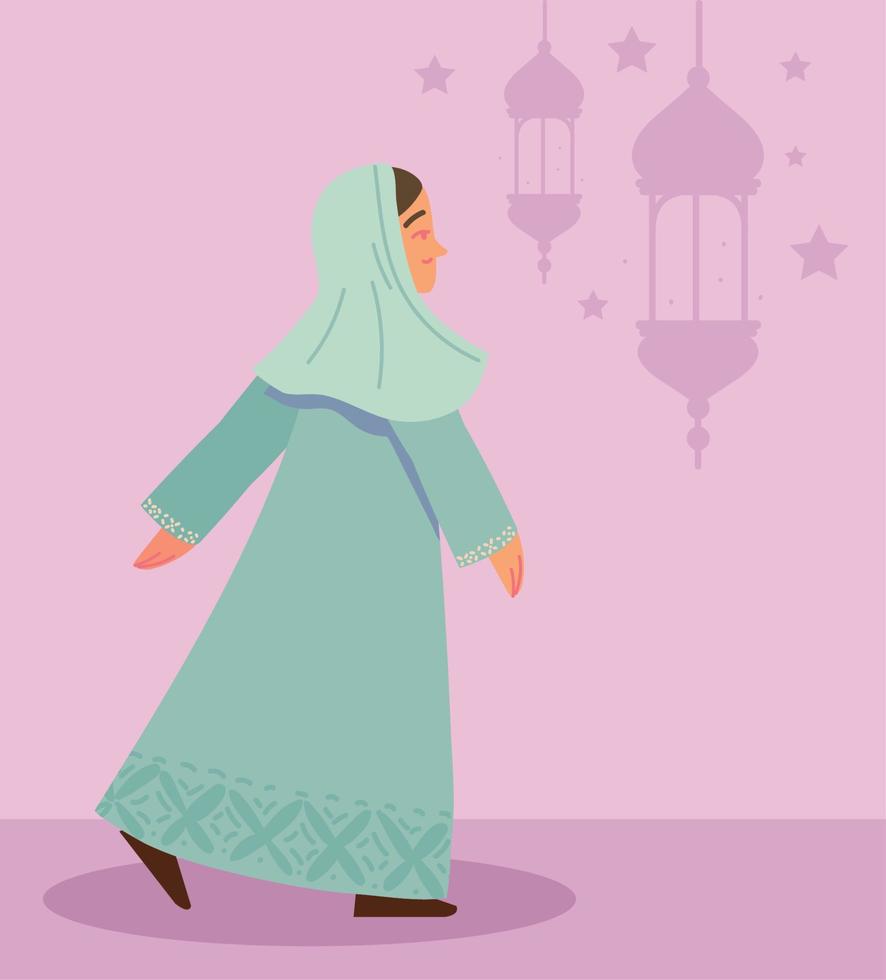 Arabisch vrouw karakter vector