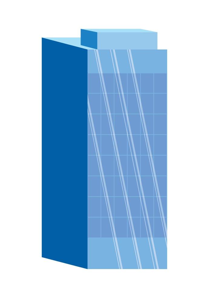 vlak gebouw Aan wit achtergrond vector