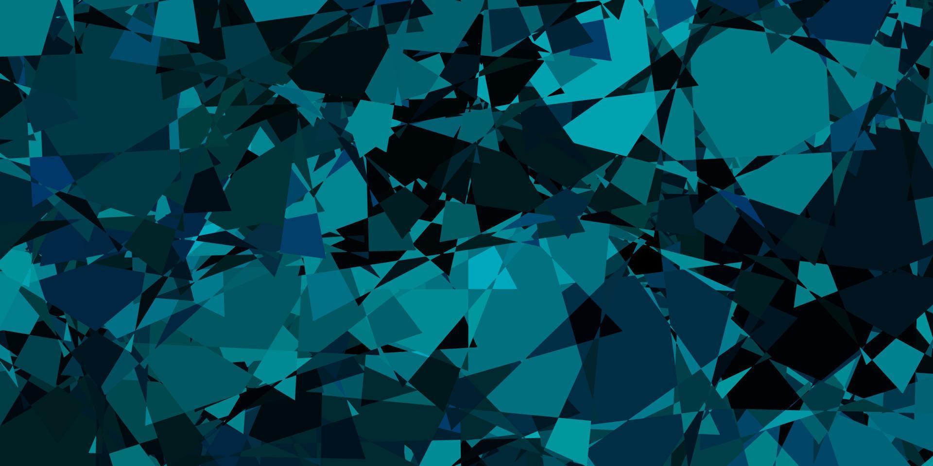 donkerblauwe, groene vectorachtergrond met veelhoekige vormen. vector