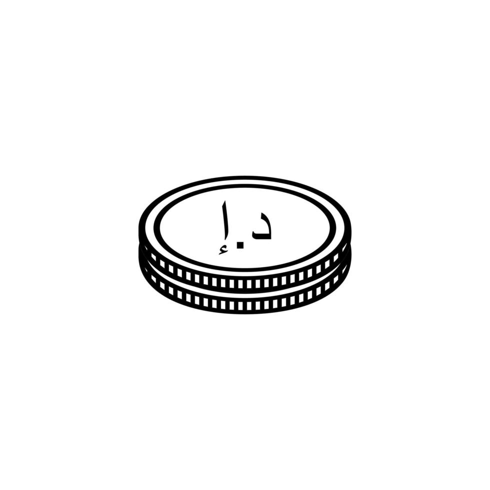 Verenigde Arabisch emiraten, uea munteenheid, aed teken, Verenigde Arabisch emiraten dirham icoon symbool. vector illustratie