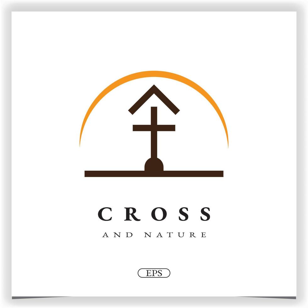 natuur kerk christen huis logo ontwerp premie elegant sjabloon vector eps 10