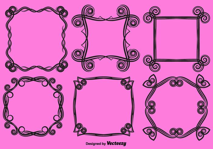 Vector Ornamental Liefde Frames