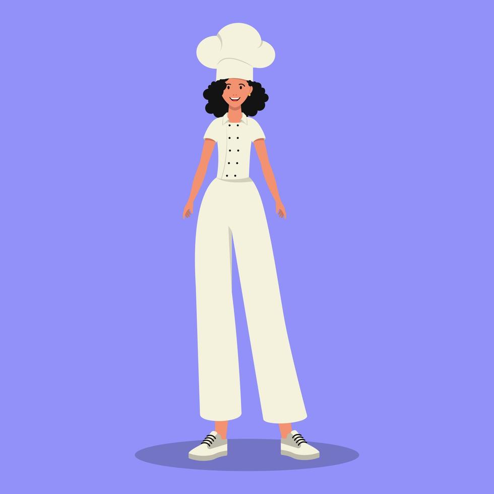 meisje chef geïsoleerd vector