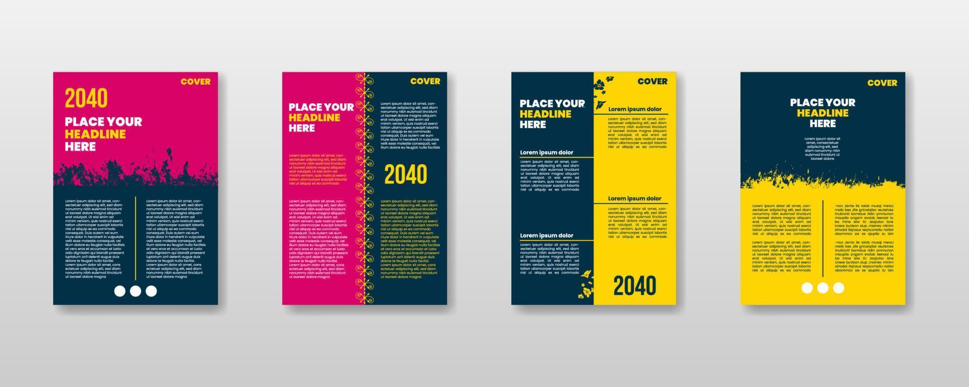 abstract achtergrond creatief Hoes set. kan worden gebruikt voor collage bladzijde, groet kaart, uitnodiging, brochure, banier idee, boek omslag, boekje afdrukken, vector