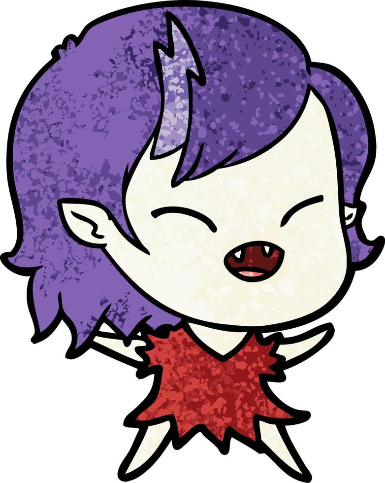 vector vampier meisje karakter in tekenfilm stijl
