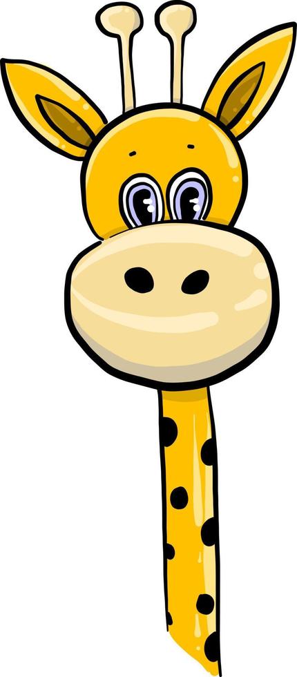 geel giraffe, illustratie, vector Aan wit achtergrond