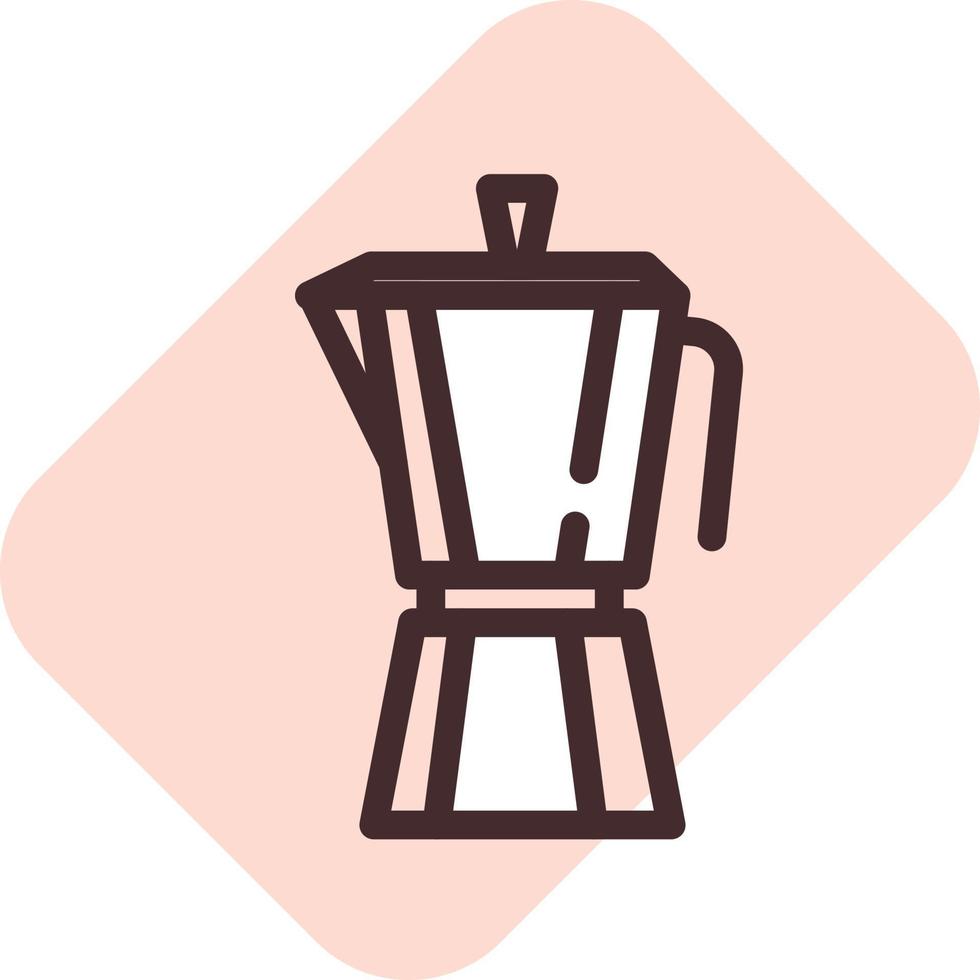 restaurant koffie maker, illustratie, vector Aan een wit achtergrond.