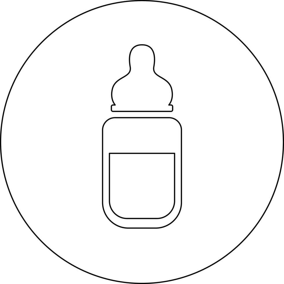 baby fles, illustratie, vector Aan wit achtergrond.