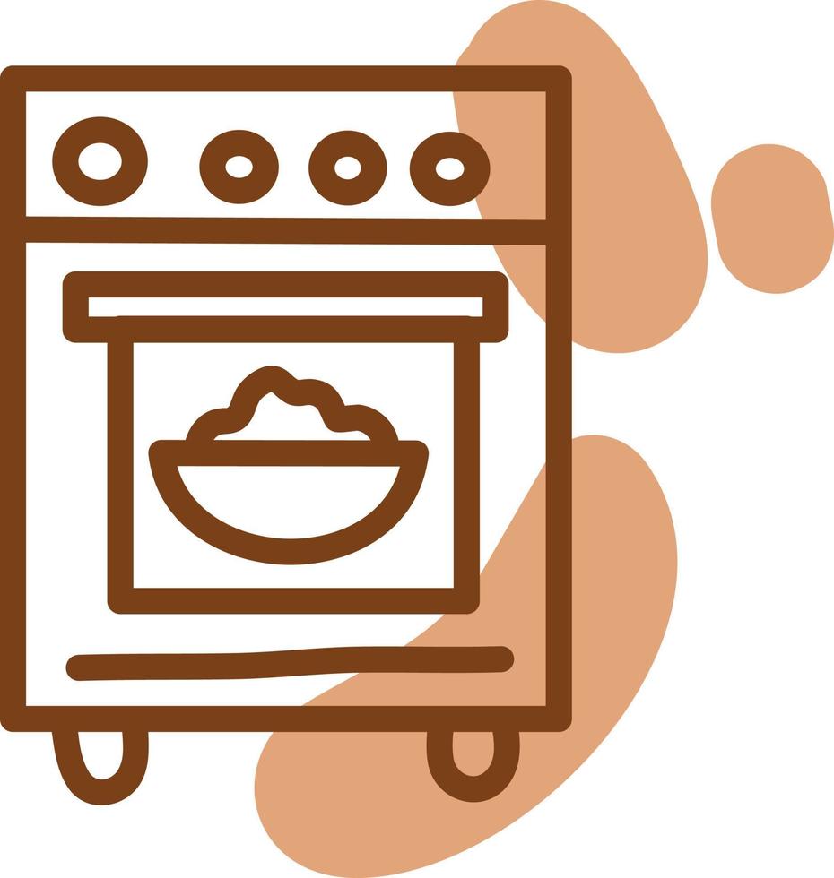 bakkerij oven, illustratie, vector, Aan een wit achtergrond. vector