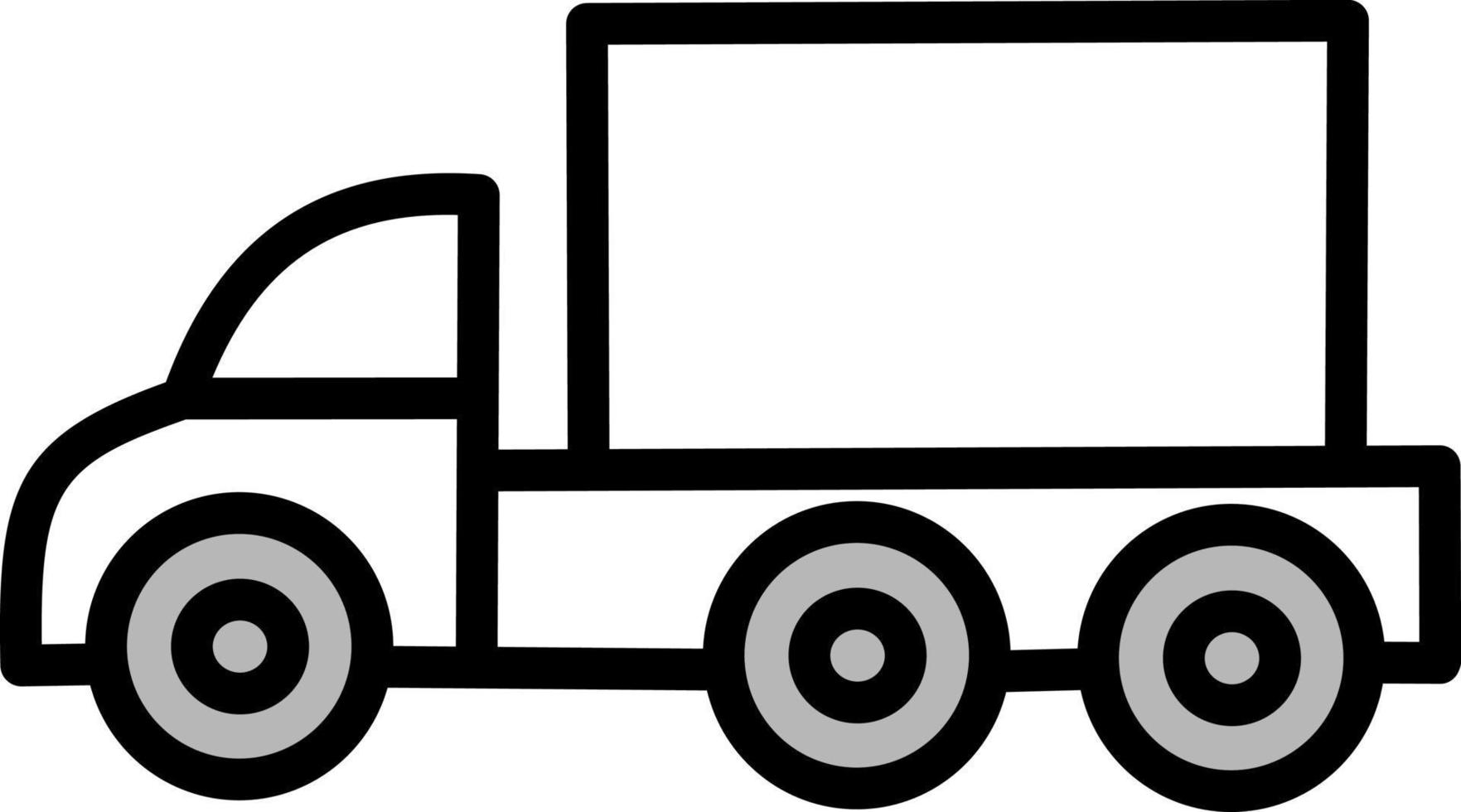 klein vrachtwagen, illustratie, vector Aan een wit achtergrond.