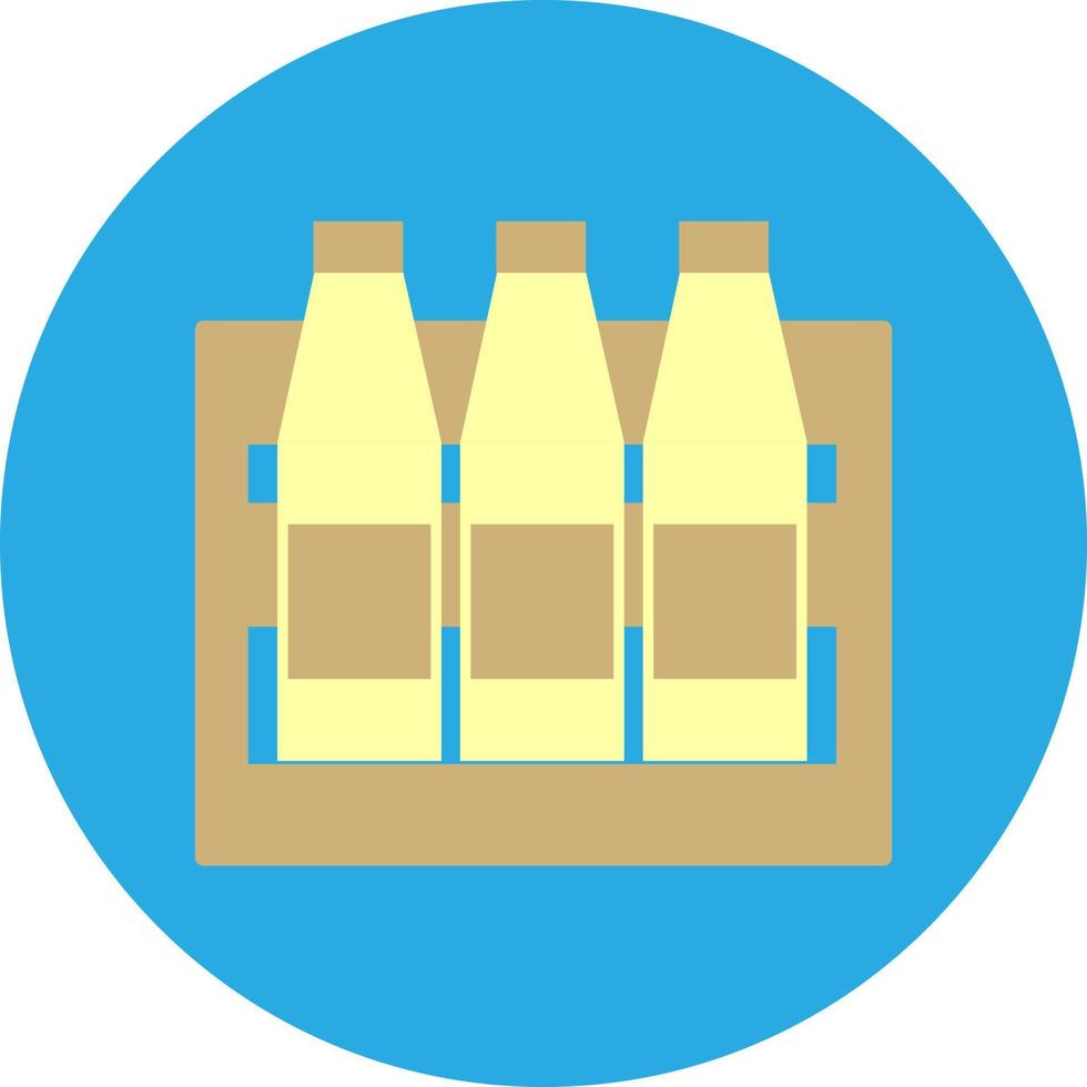 drie flessen van melk, illustratie, Aan een wit achtergrond. vector