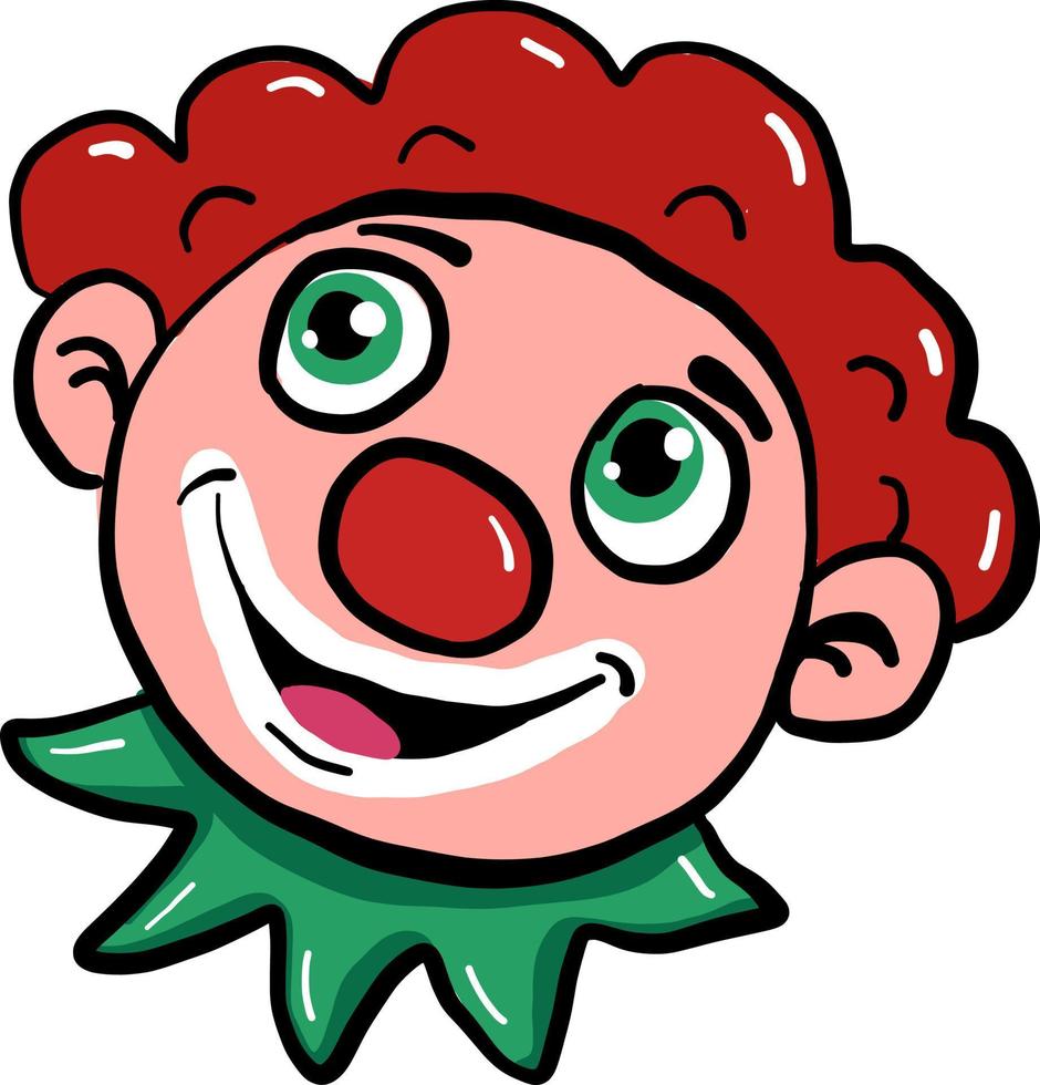 gelukkig clown gezicht, illustratie, vector Aan wit achtergrond