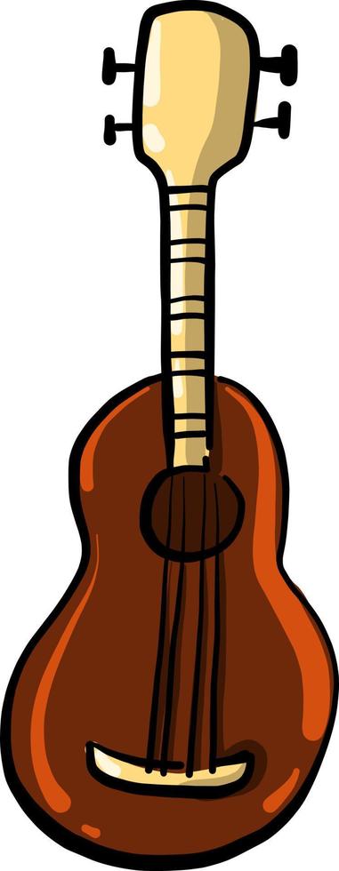 akoestisch gitaar, illustratie, vector Aan wit achtergrond