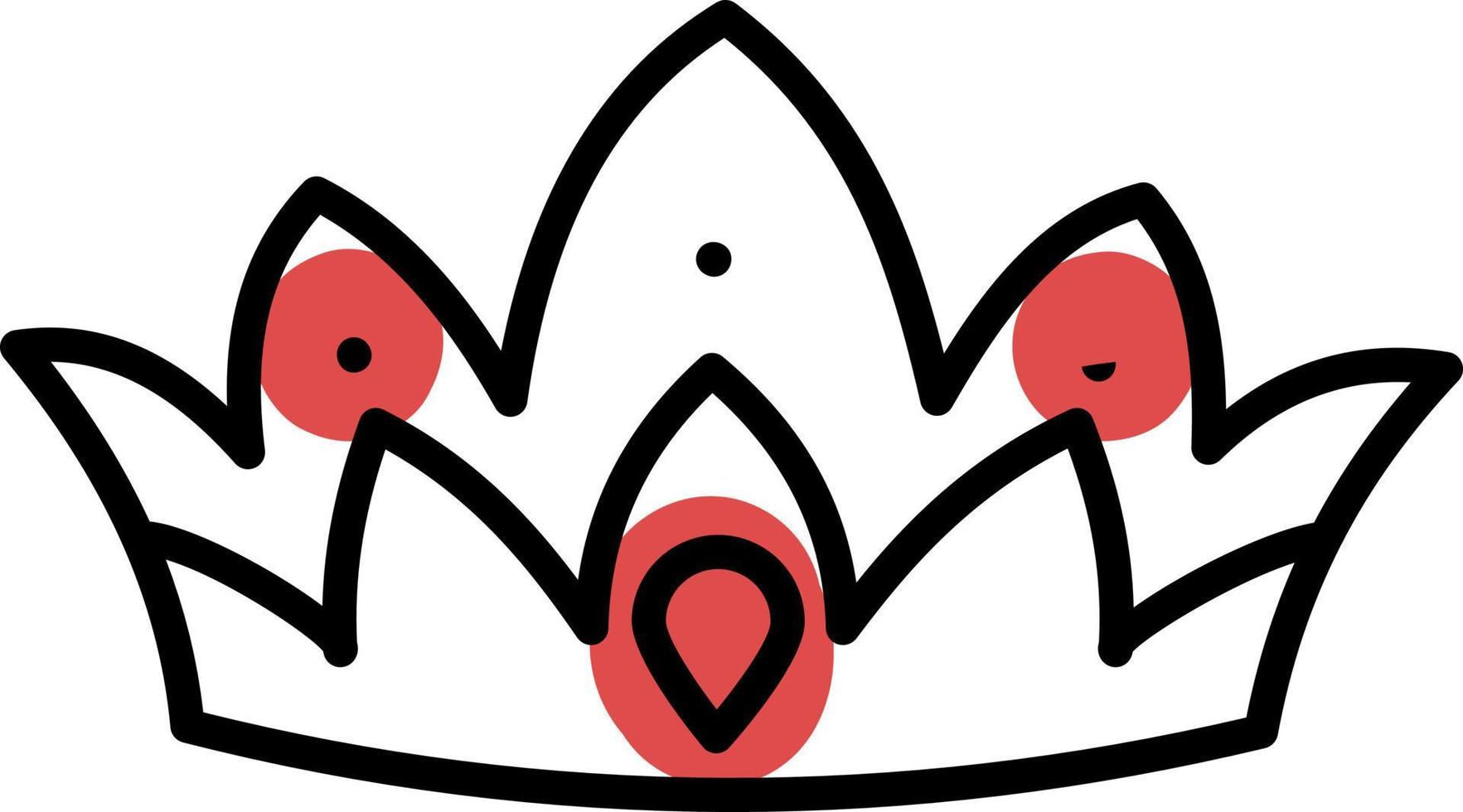 monarch kroon, illustratie, vector, Aan een wit achtergrond. vector