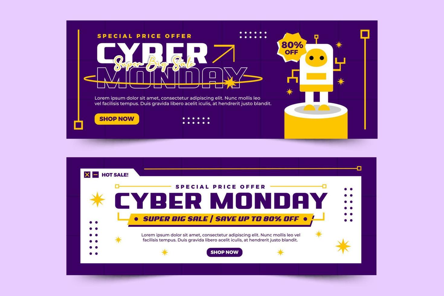 cyber maandag Hoes advertenties banier ontwerp sjabloon vector