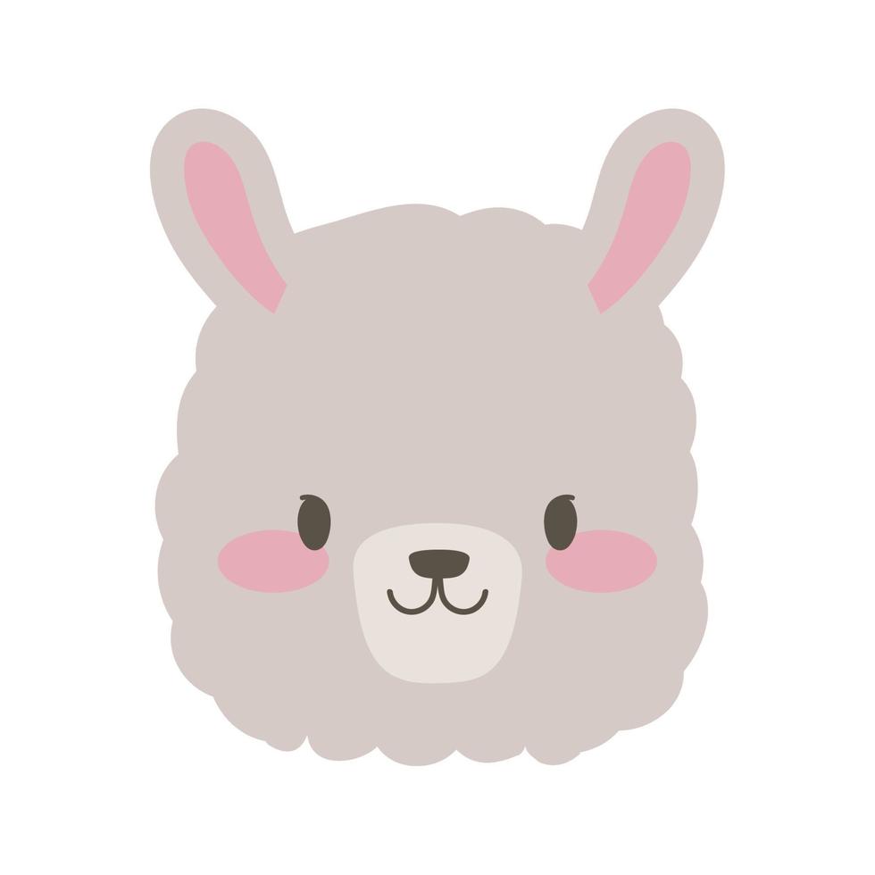 schapen gezicht schattig dier vector