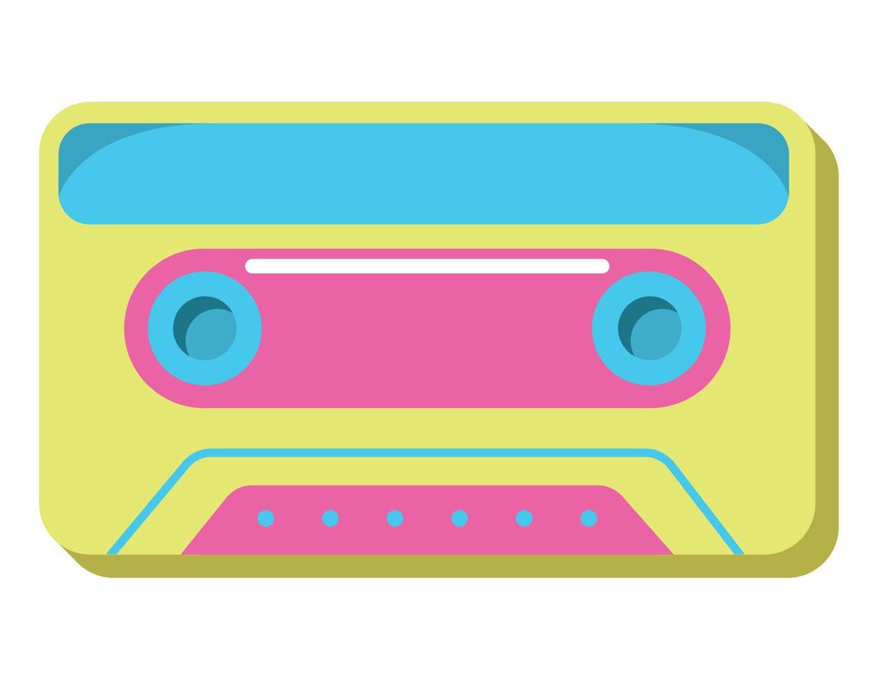 90s retro cassette vector